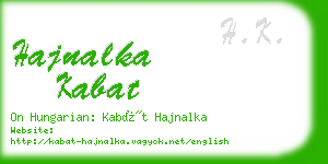 hajnalka kabat business card
